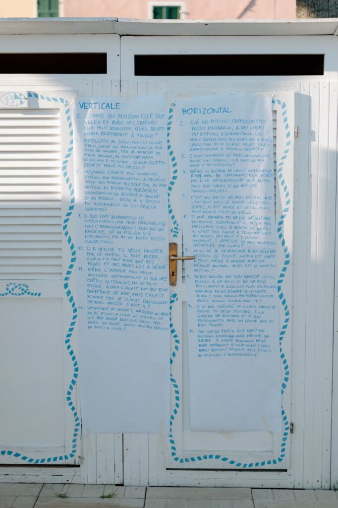 Bilingual French Italian wedding game, Finale Ligure Liguria